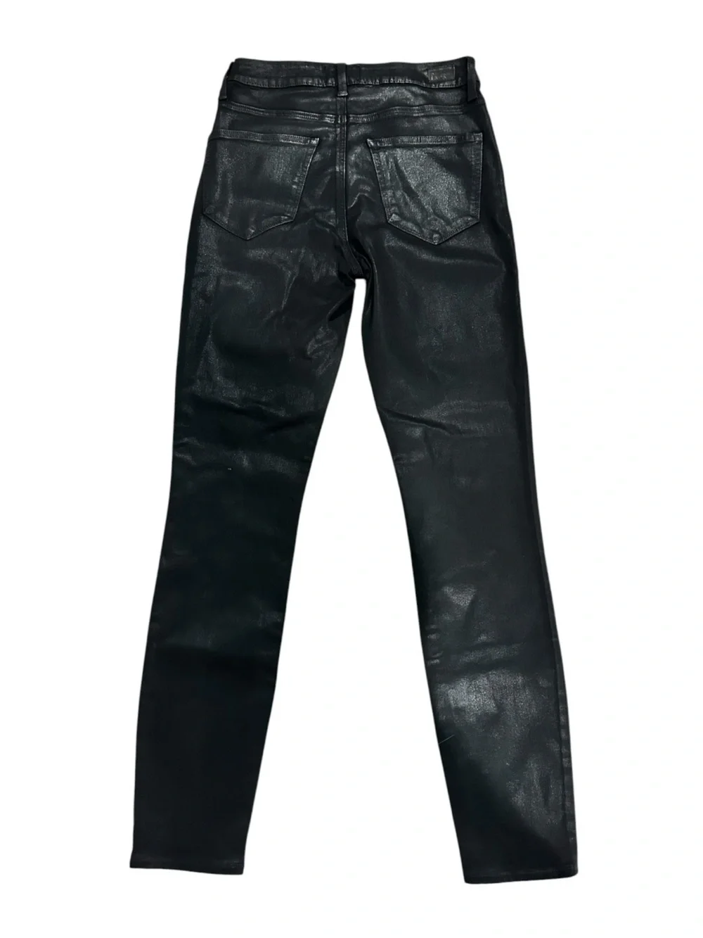 PAIGE Flaunt Denim Cheeky Skinny Jeans Coated Faux Leather Black NWT 29 $249